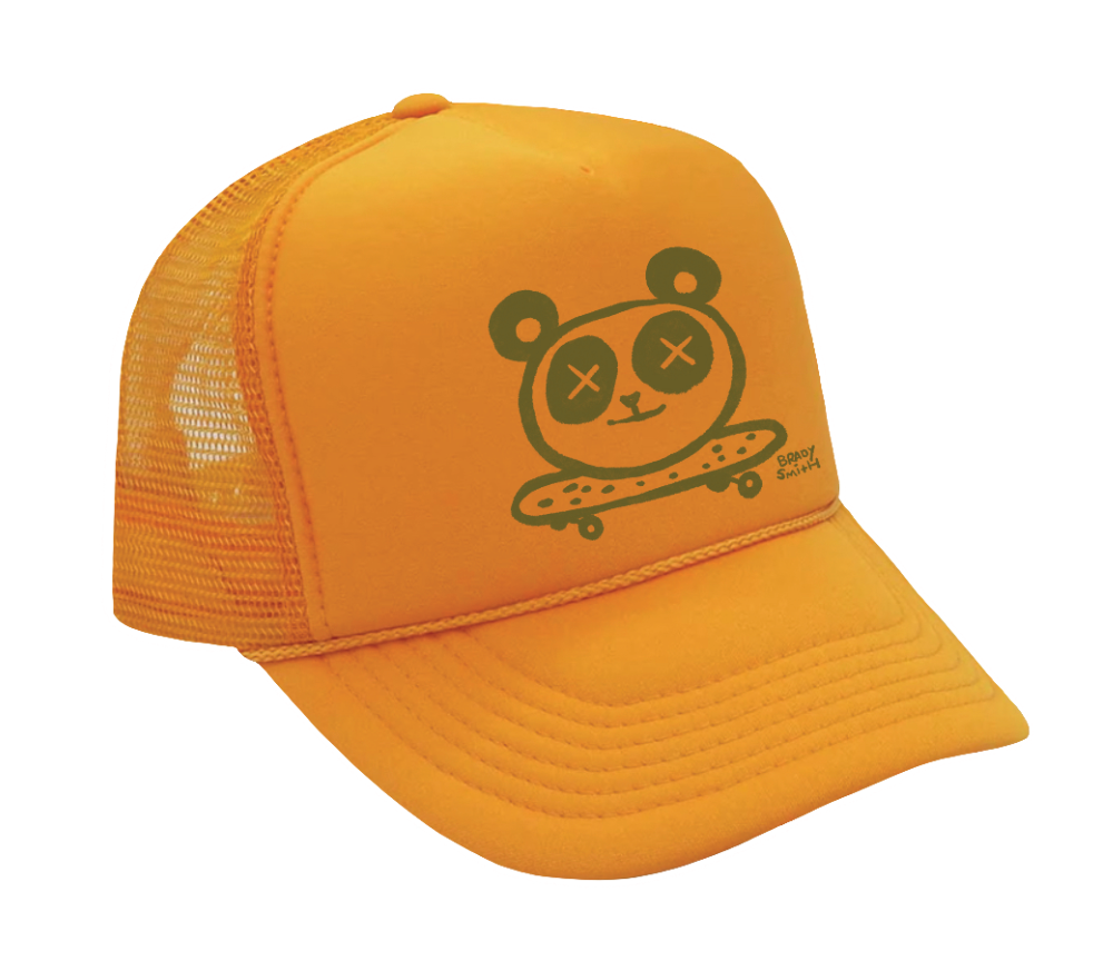 "Panda Head" trucker hat by Brady Smith