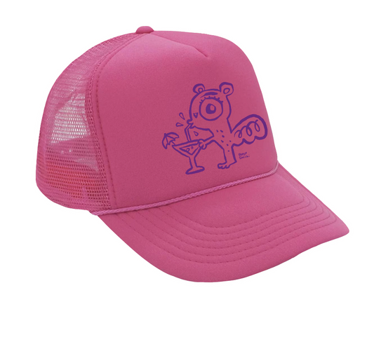 "Sippy Squirrel" trucker hat by Brady Smith