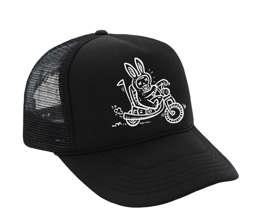 "Bad to the Bunny" trucker hat by Brady Smith - BLACK